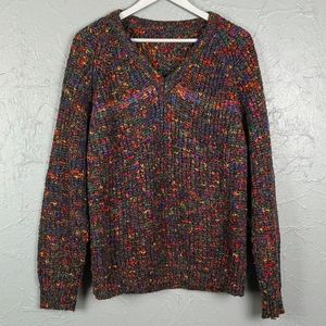 Ckunky Knit Black Rainbow Oversized Sweater